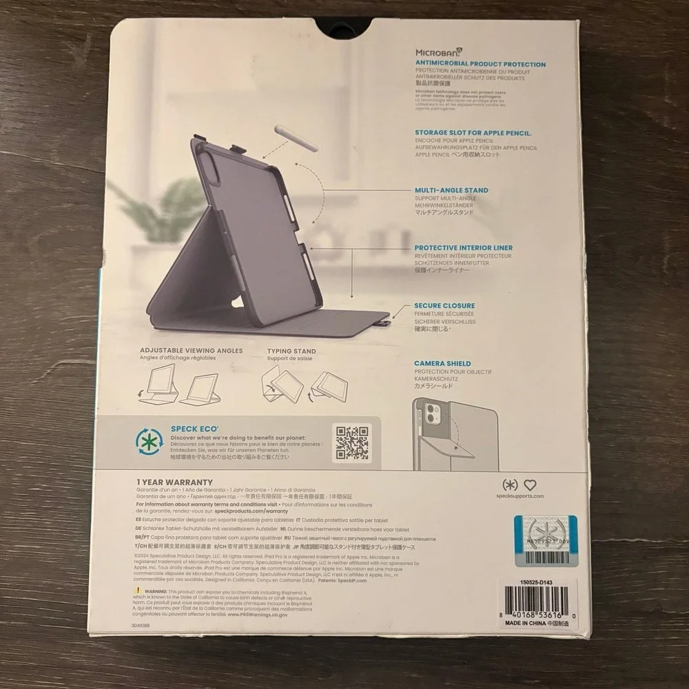 Speck Balance Polio IPad Case 2024 11 Inch Black NEW